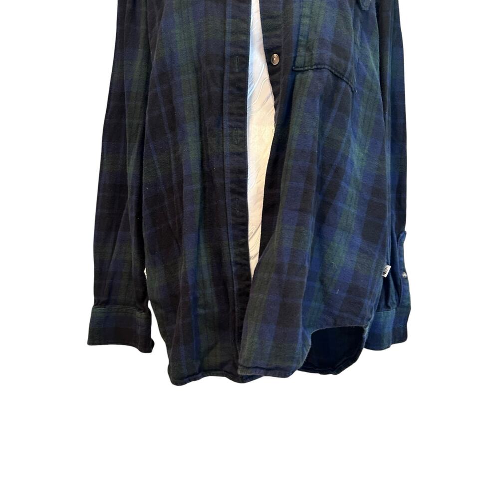 The North Face Button Down Shirt Large Blue Green Plaid Outdoor Hiking Casual - Picture 9 of 16